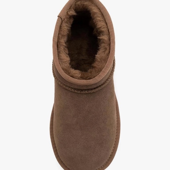 Women's Classic Platform Mini Suede Brown Boots NWT - Picture 3 of 7